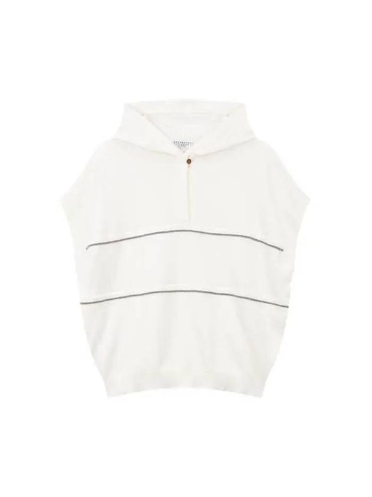 Shimaeul 8th Anniversary 10 ePoint 9 8 Women s Cashmere Hooded Knit Vest White 271105 - BRUNELLO CUCINELLI - BALAAN 1