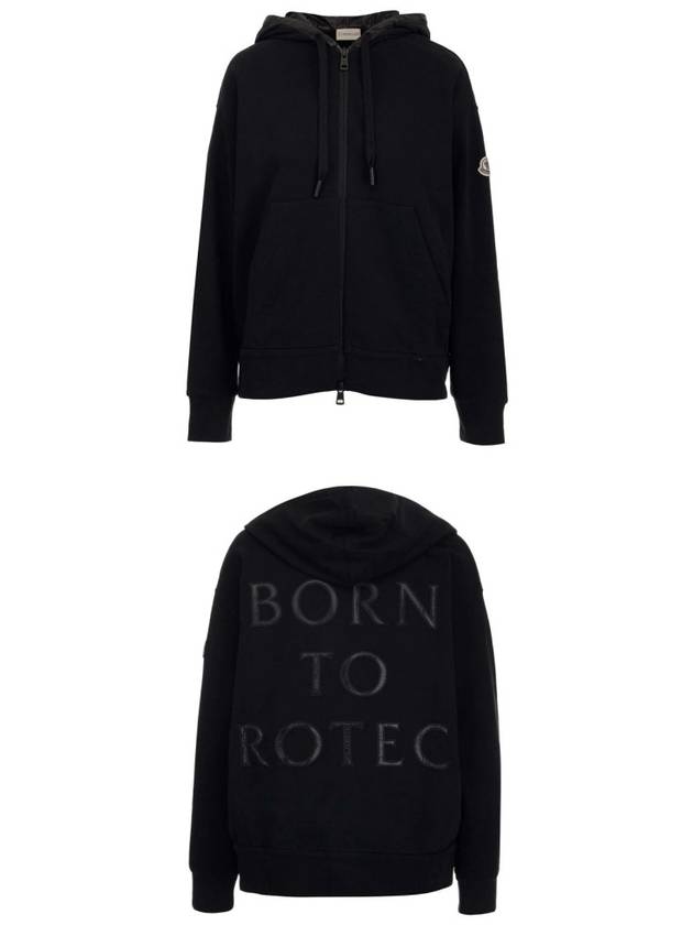 Born to Protect Zip Up Hoodie Black - MONCLER - BALAAN 5