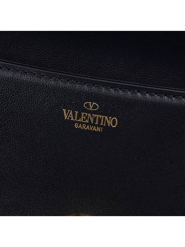 V Logo Neck Strap Phone Cross Bag Black - VALENTINO - BALAAN 11