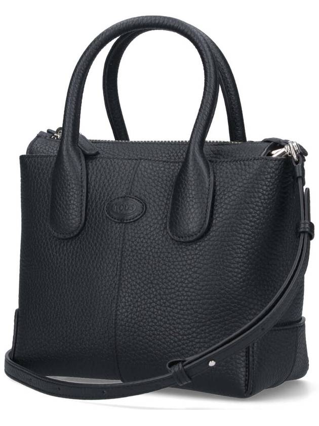 Di Leather Tote Bag Black - TOD'S - BALAAN 3