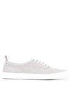 Rubber Sole Heritage Canvas Low Top Sneakers Grey - THOM BROWNE - BALAAN 2