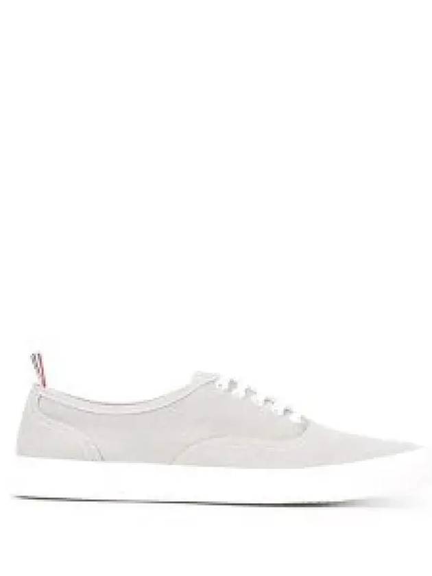 Rubber Sole Heritage Canvas Low Top Sneakers Grey - THOM BROWNE - BALAAN 2