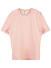 Knit Short Sleeve T-Shirt Pink - FENDI - BALAAN 11