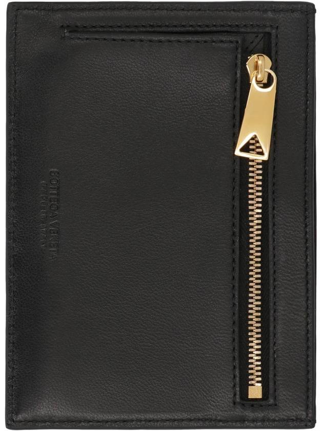 Intrecciato Coin Pocket Leather Card Wallet Black - BOTTEGA VENETA - BALAAN 4