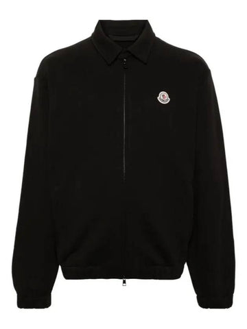 Logo patch zip-up jacket black men's jacket 8G00058 89AEN 998 - MONCLER - BALAAN 1