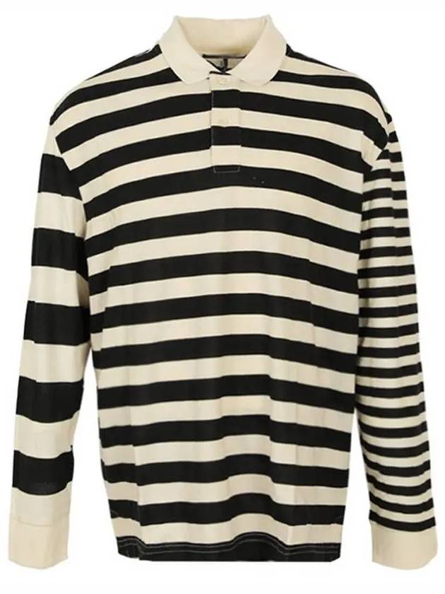 Ato Striped Long Sleeve Polo Shirt - ISABEL MARANT - BALAAN 2