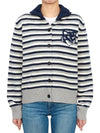 Fox Head Intarsia Stripe Regular Cardigan Black - MAISON KITSUNE - BALAAN 3