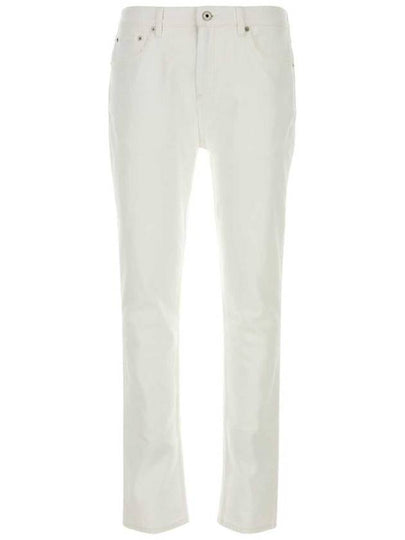 Stretch Denim Slim Fit Jeans White - BURBERRY - BALAAN 2