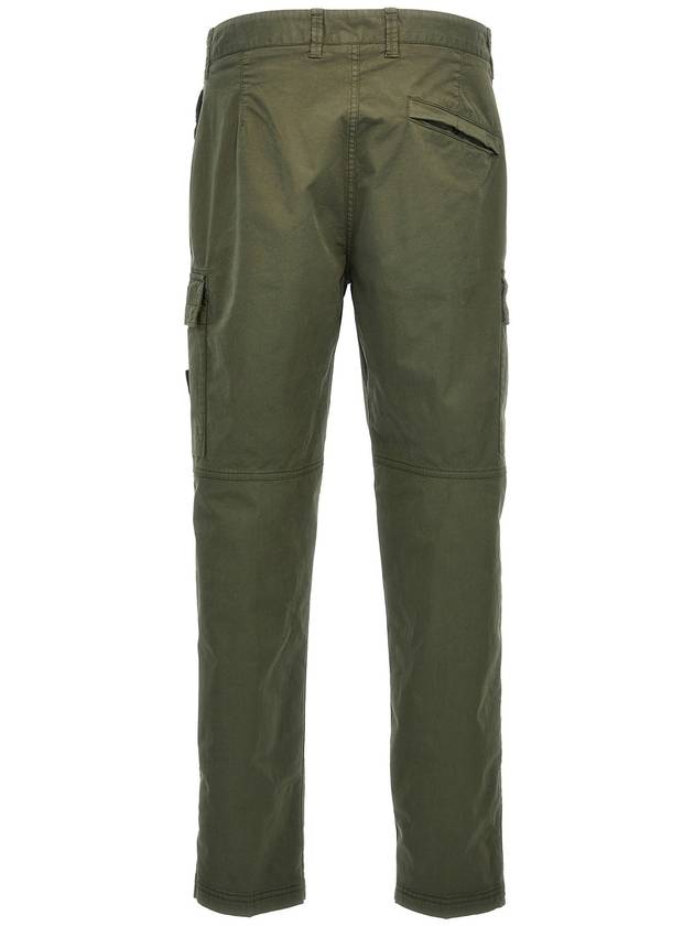 Supima Cotton Twill Stretch TC Straight Pants Green - STONE ISLAND - BALAAN 3