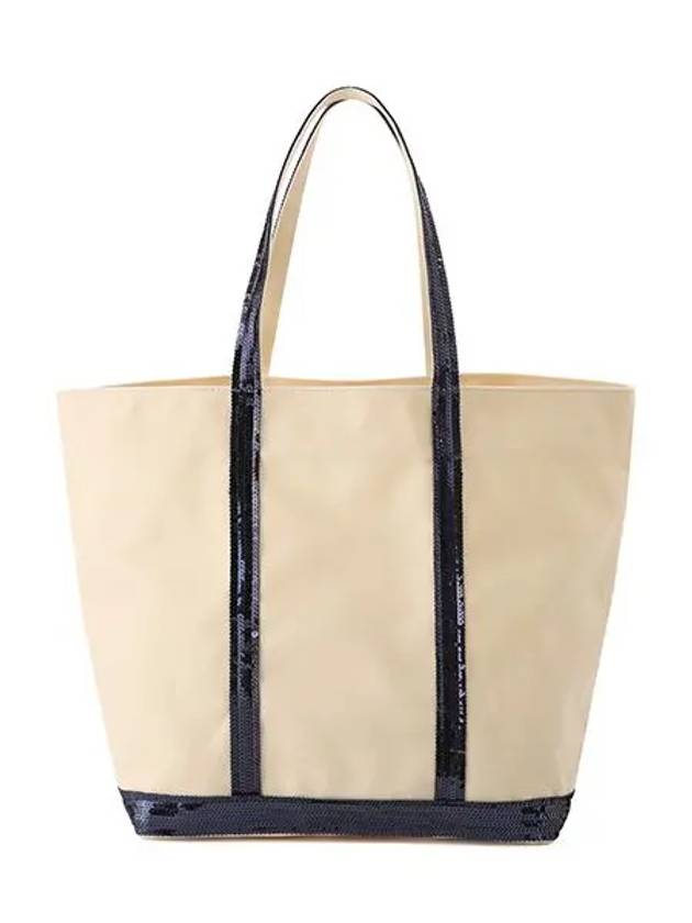 Cabas Moyen Sequin Tote Bag Beige - VANESSA BRUNO - BALAAN 2