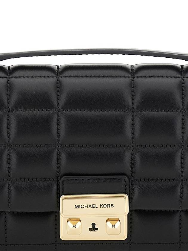 'Tribeca' Black Quilted Crossbody Bag With Chain-Link Shoulder Strap And Logo Plaque On The Front In Leather Woman - MICHAEL KORS - BALAAN 3