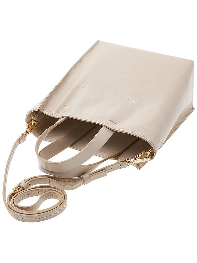 Museo Leather Tote Bag Beige - MARNI - BALAAN 5