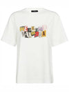 23FW SCENA block printing tshirt white 2359710337 001 - MAX MARA - BALAAN 1