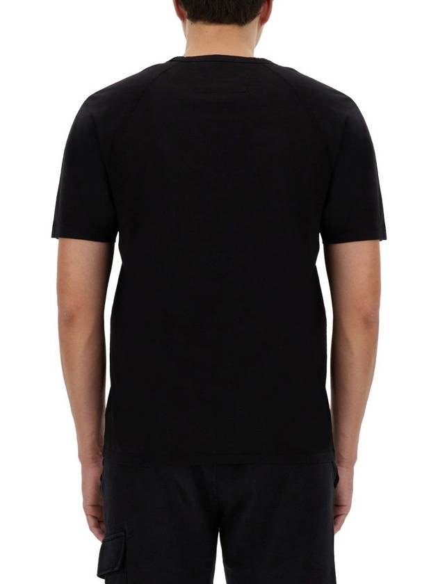 70/2 Mercerized Jersey Logo Short Sleeve T-Shirt Black - CP COMPANY - BALAAN 7