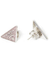 Triangle Logo Earrings Pink - PRADA - BALAAN 7