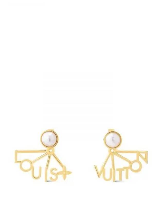 LV Spelling Earrings Gold - LOUIS VUITTON - BALAAN 2