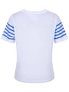 Striped Logo Short Sleeve T-Shirt MW3ME187BLU - P_LABEL - BALAAN 7