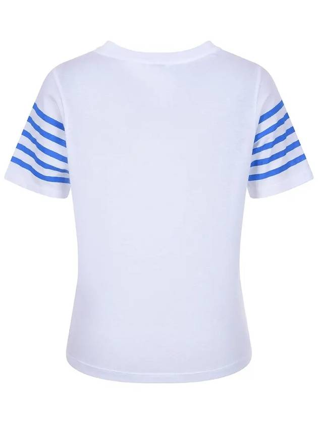 Striped Logo Short Sleeve T-Shirt MW3ME187BLU - P_LABEL - BALAAN 7