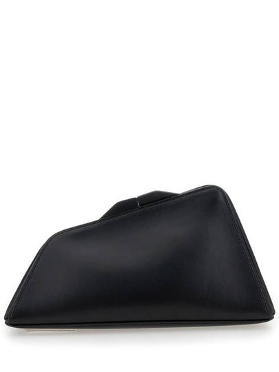 '8.30 Pm' Black Clutch With Logo Lettering On The Front And Asymmetric Design In Leather Woman - THE ATTICO - BALAAN 2