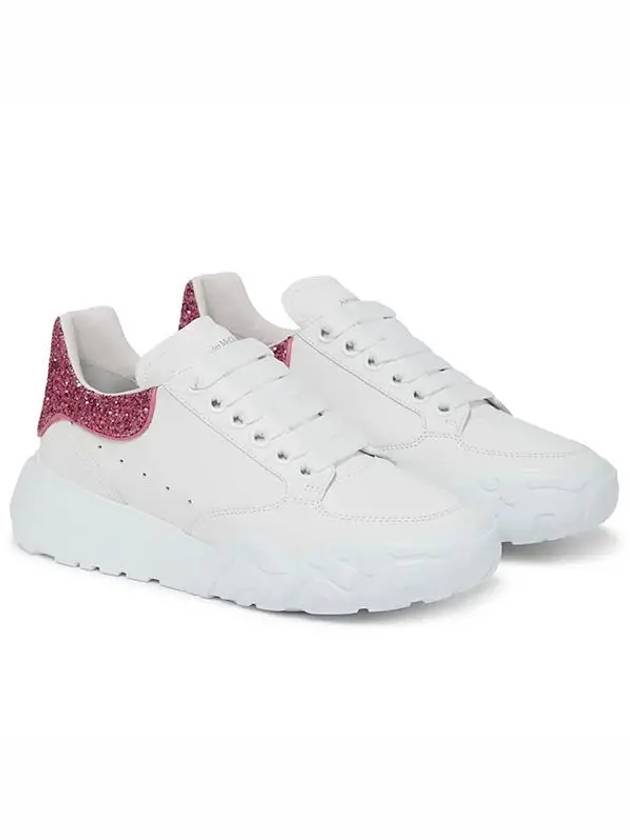 Court Trainer Glitter Tab Low Top Sneakers White - ALEXANDER MCQUEEN - BALAAN 2