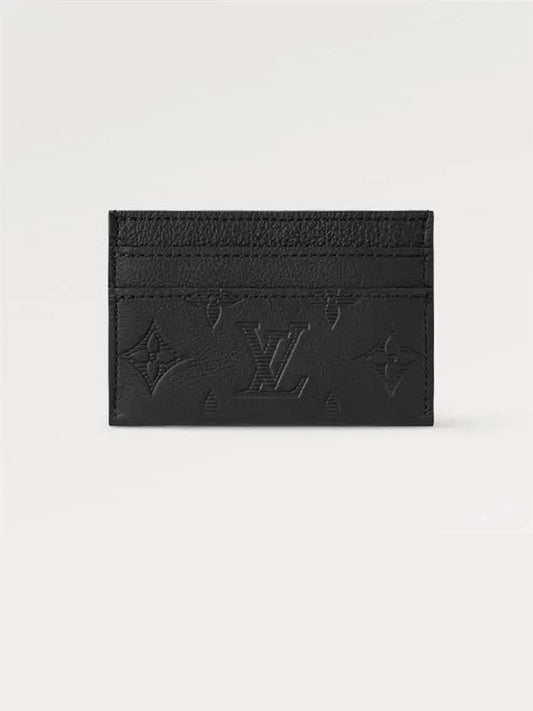 Monogram Double Card Wallet Black - LOUIS VUITTON - BALAAN 2