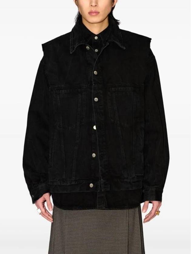 Layered Denim Jacket Black - AMBUSH - BALAAN 3