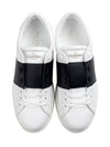 Men's Hidden Open Band Low Top Sneakers White Navy - VALENTINO - BALAAN 3