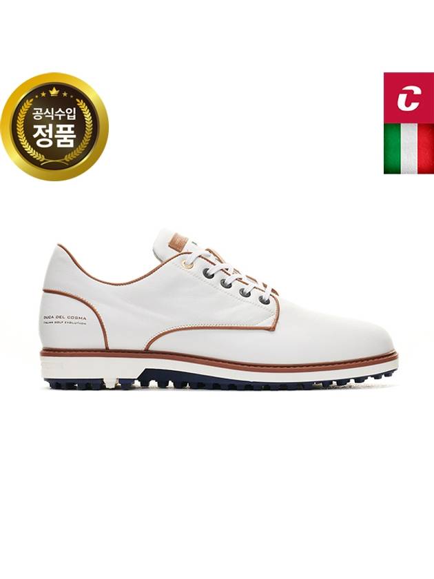 Official Italian handmade golf shoes ELPASO WHITE - DUCA DEL COSMA - BALAAN 1