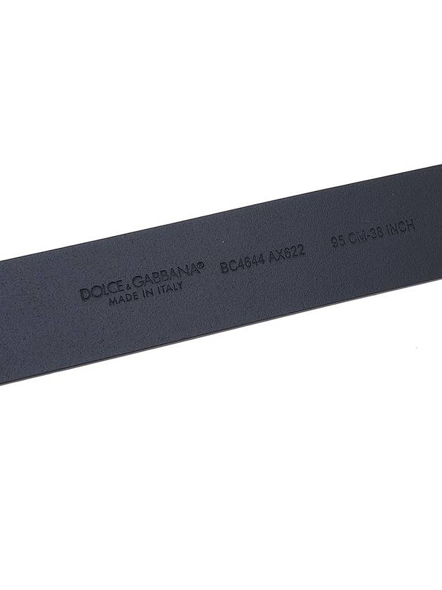 Logo Leather Belt Black Gold - DOLCE&GABBANA - BALAAN 11