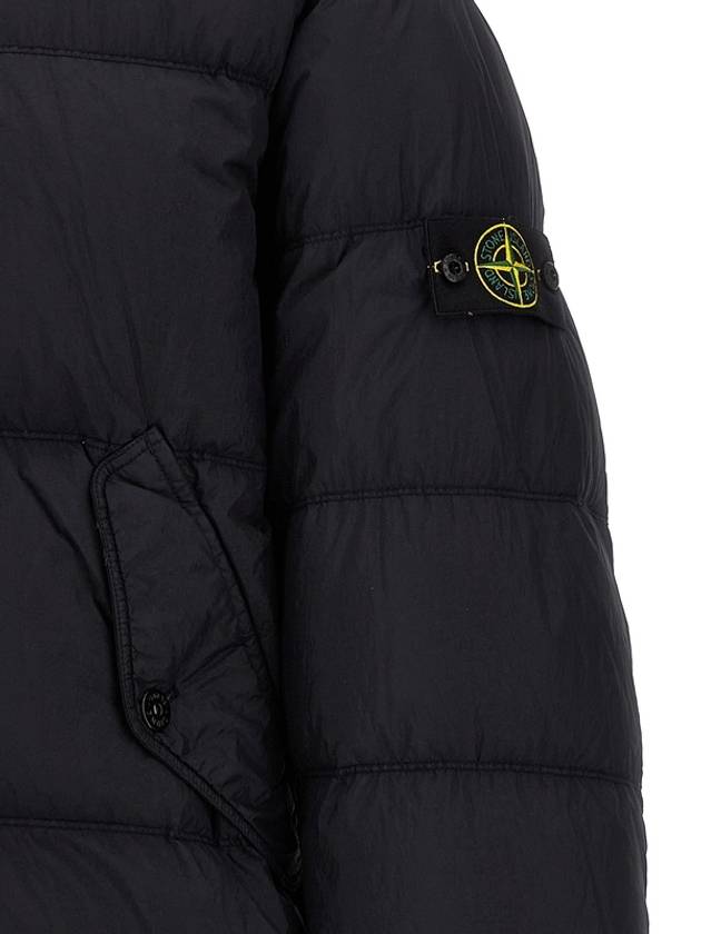 Garment Dyed Crinkle Reps Down Padding Black - STONE ISLAND - BALAAN 5