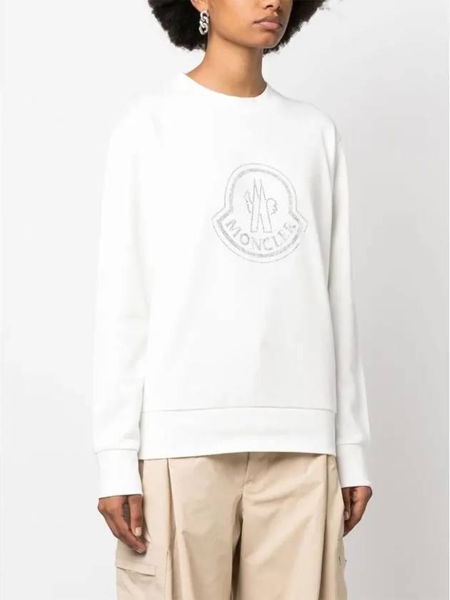 Women s White Sweatshirt 8G00053 899TR 033 - MONCLER - BALAAN 4