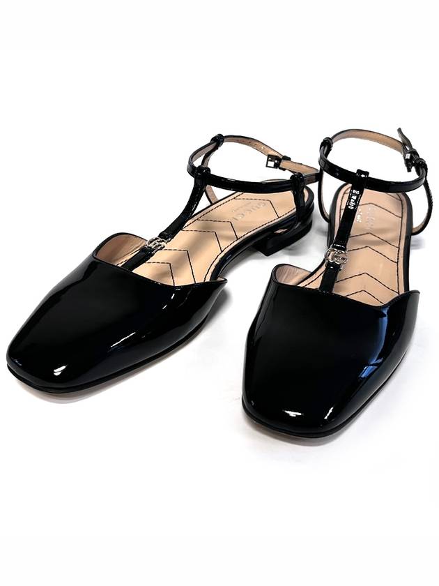 Ballet leather flat shoes 754136 BK000 black - GUCCI - BALAAN 5