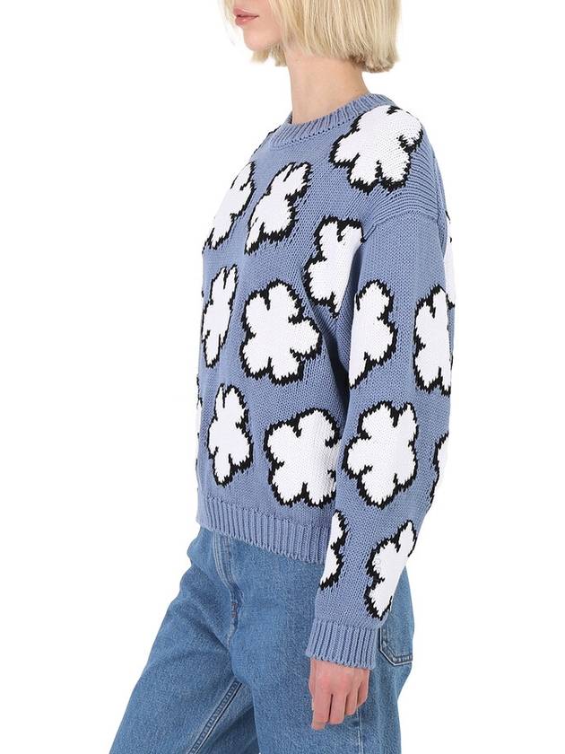 Boke Flower Cotton Sweatshirt Blue - KENZO - BALAAN 3