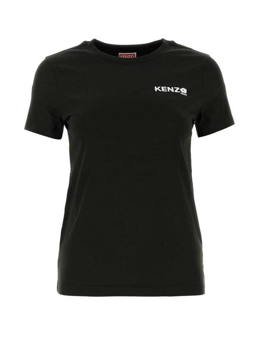 Boke Flower Classic Cotton Short Sleeve T-Shirt Black - KENZO - BALAAN 1