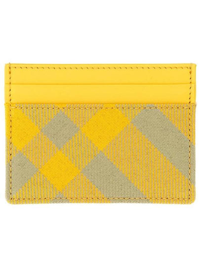 Check Card Wallet Yellow - BURBERRY - BALAAN 2