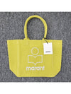 Yenky Embroidered Logo Shopper Tote Bag Yellow - ISABEL MARANT - BALAAN 3