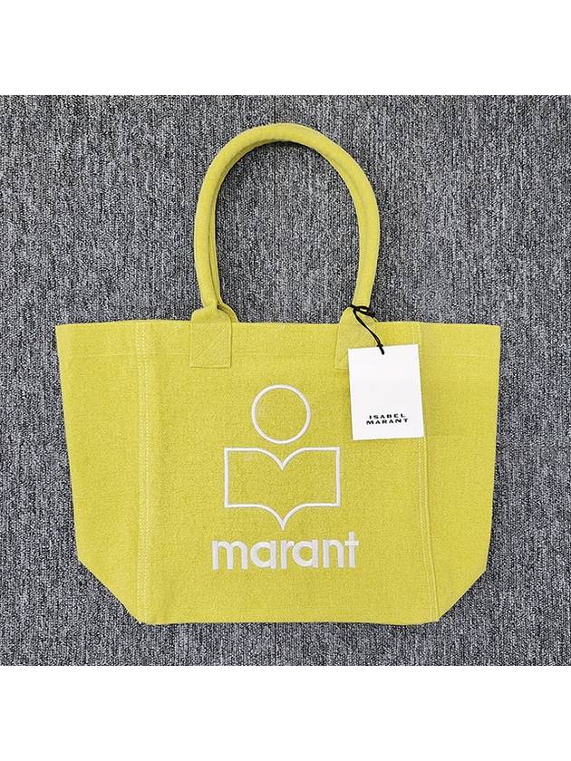 Yenky Embroidered Logo Shopper Tote Bag Yellow - ISABEL MARANT - BALAAN 3