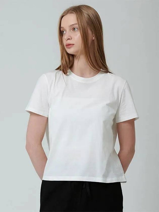 Essential Round Short Sleeve T-Shirt White - PINBLACK - BALAAN 1