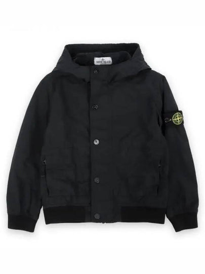 Wappen Patch Zip-Up Hoodie Black - STONE ISLAND - BALAAN 2