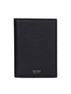 TF Logo Leather Passport Wallet Black - TOM FORD - BALAAN 1