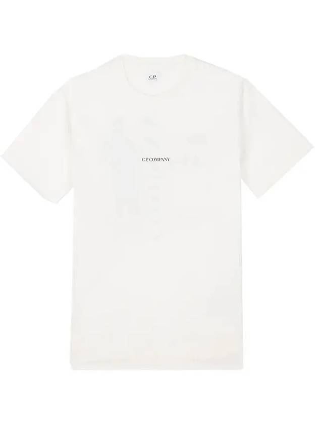 Jersey Reverse Print Short Sleeve T-Shirt White - CP COMPANY - BALAAN 3