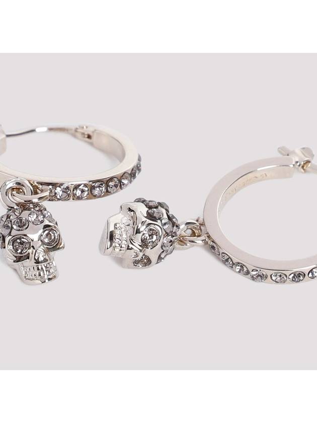 Skull Mini Creole Hoop Earrings Gold - ALEXANDER MCQUEEN - BALAAN 3