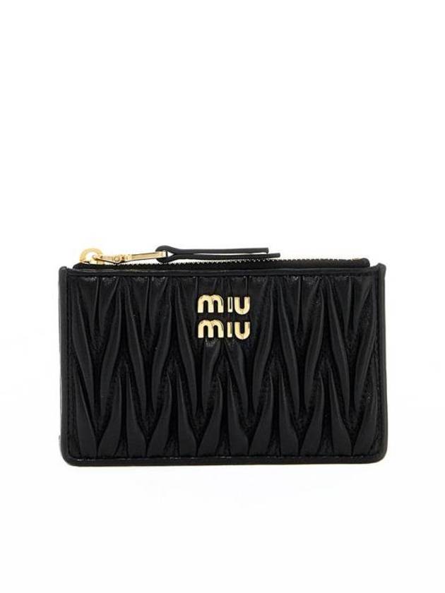 Logo Card Wallet Black - MIU MIU - BALAAN 1