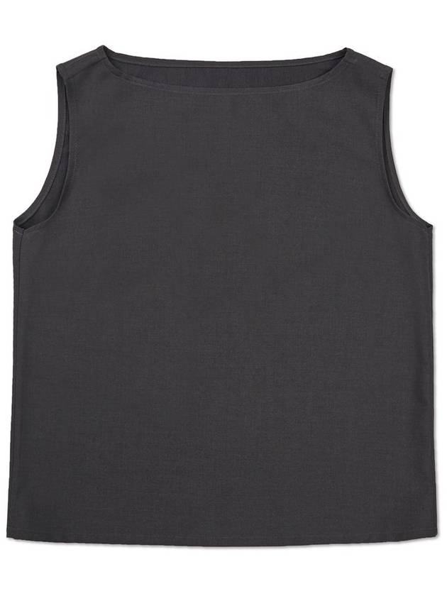 Wool blended sleeveless blouse CHARCOAL - WEST GRAND BOULEVARD - BALAAN 2