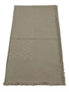 GG Jacquard Wool Silk Muffler Beige - GUCCI - BALAAN 2