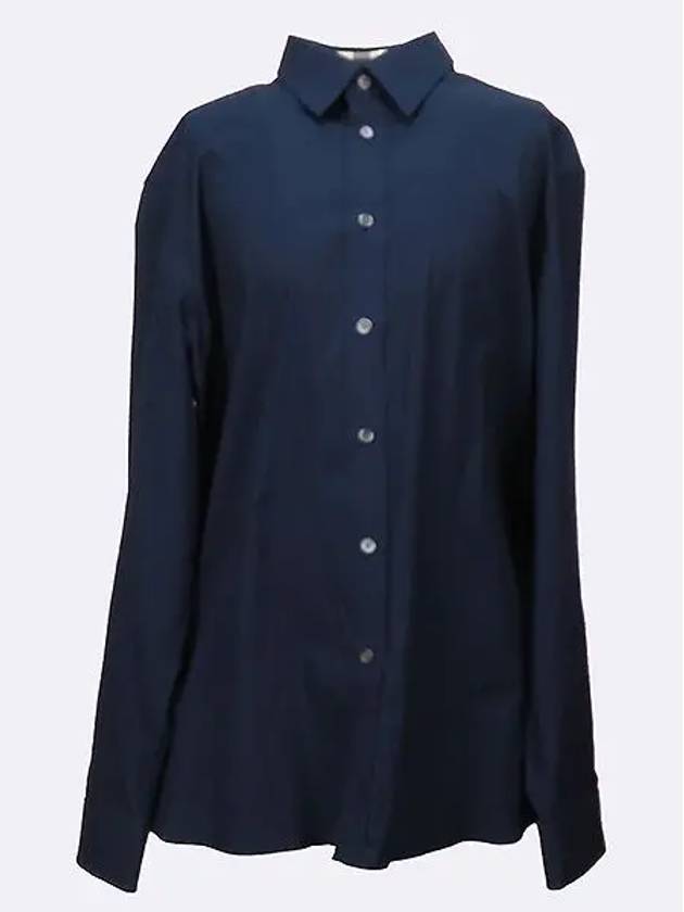 8066765 Navy color cotton blend men s shirt XXL - BURBERRY - BALAAN 1