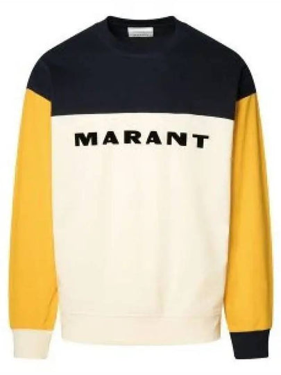 Afton Logo Cotton Sweatshirt Yellow - ISABEL MARANT - BALAAN 2