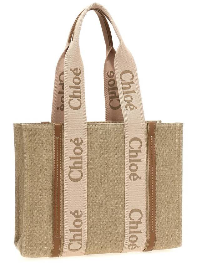 Woody Medium Tote Bag Blushy Beige - CHLOE - BALAAN 3