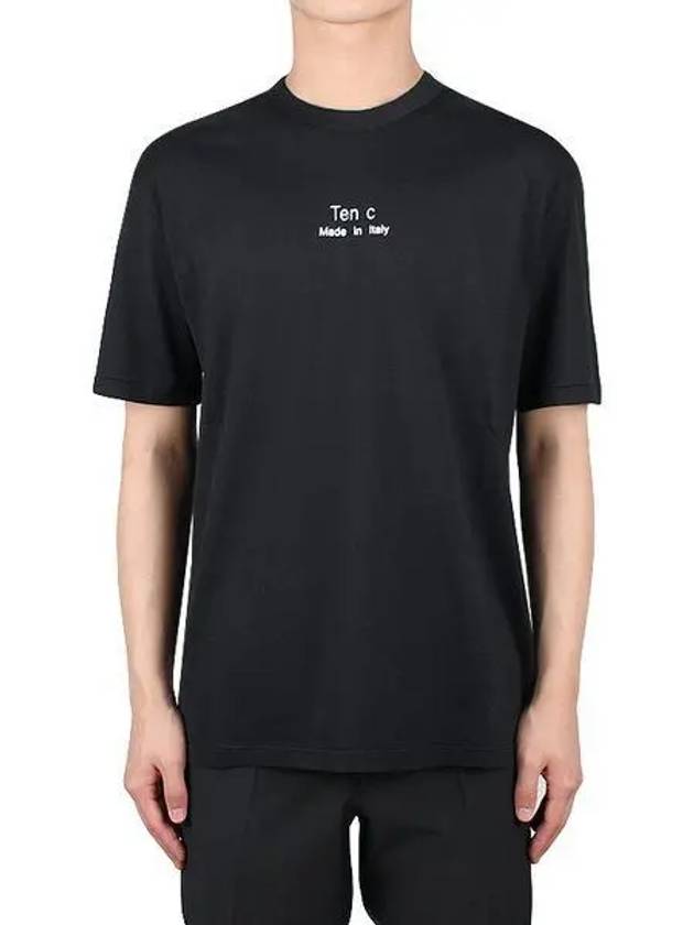 Men's Logo Short Sleeve T-Shirt Black - TEN C - BALAAN 2