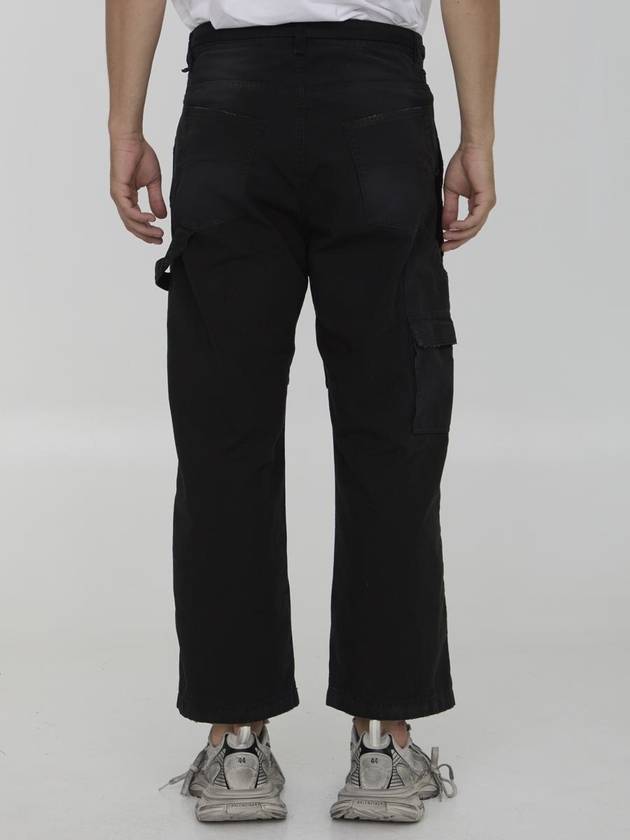 Cropped Cargo Straight Pants Black - BALENCIAGA - BALAAN 5